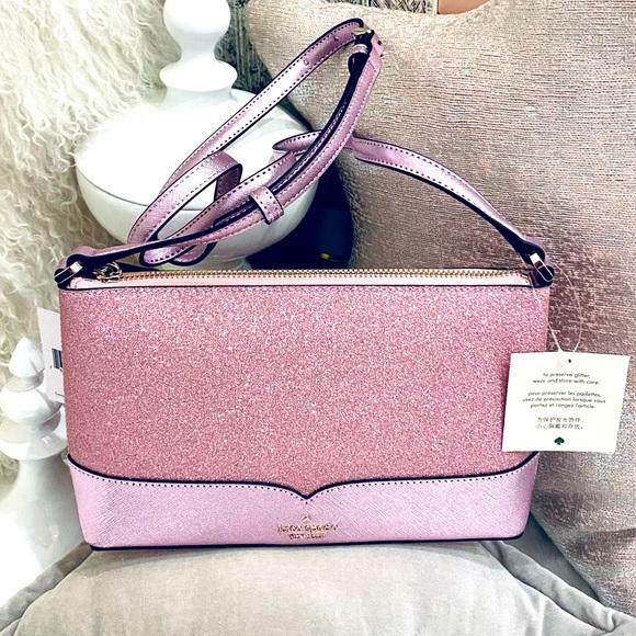 kate spade Bags Kate Spade Lola Glitter Crossbody Bag In Rose